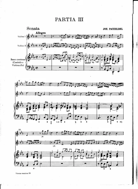 First page of Suite in E-flat major