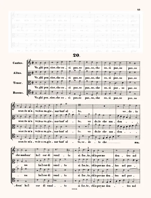 First page of Vaghi pensier