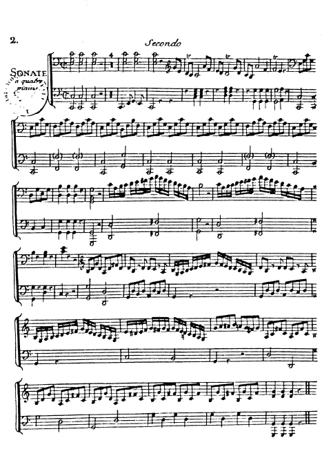 First page of Sonata For Piano Four-Hands