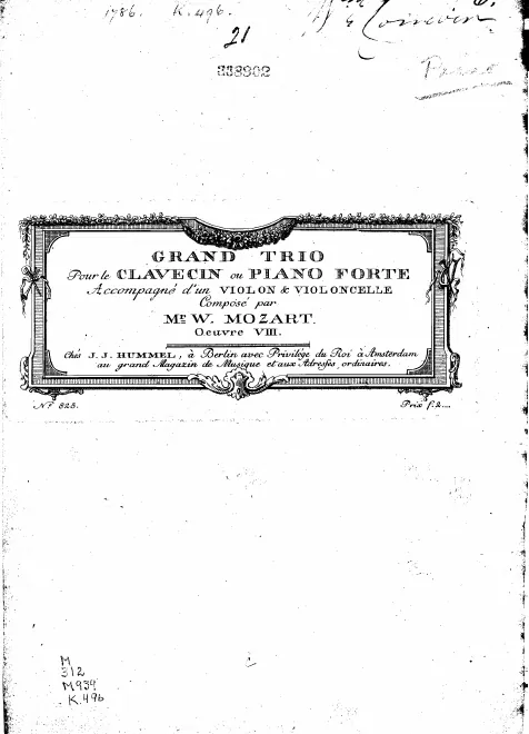 First page of Piano Trio
