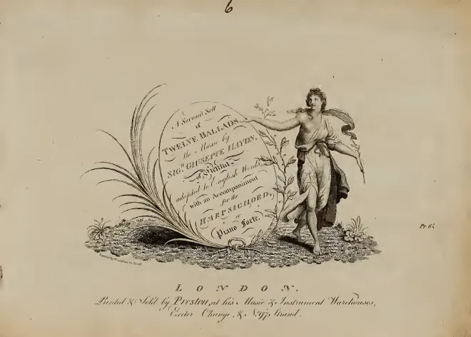 First page of 12 English Ballads, 2nd Set
