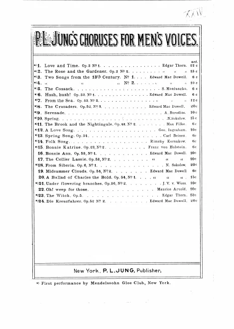First page of 4 Choruses
