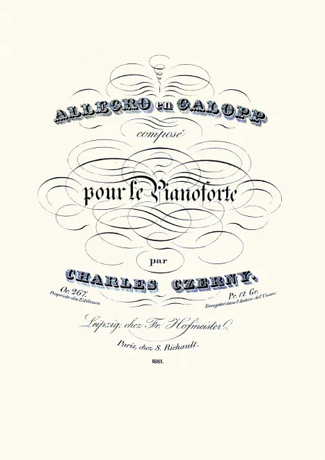 First page of Allegro en galopp