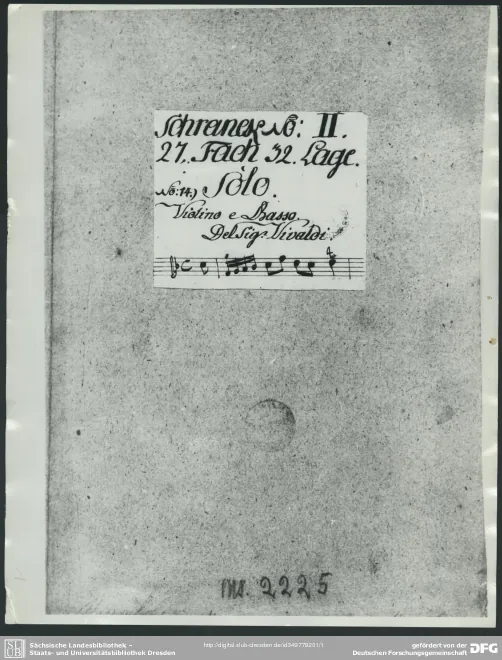 First page of Violin Sonata in F major, RV 19