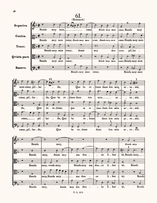 First page of Rendz moy mon coeur