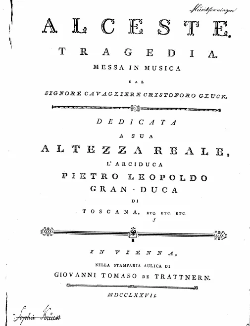 First page of Alceste