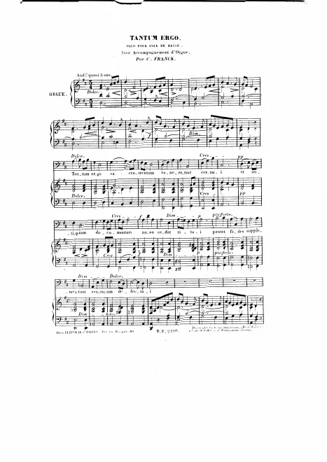 First page of Tantum ergo