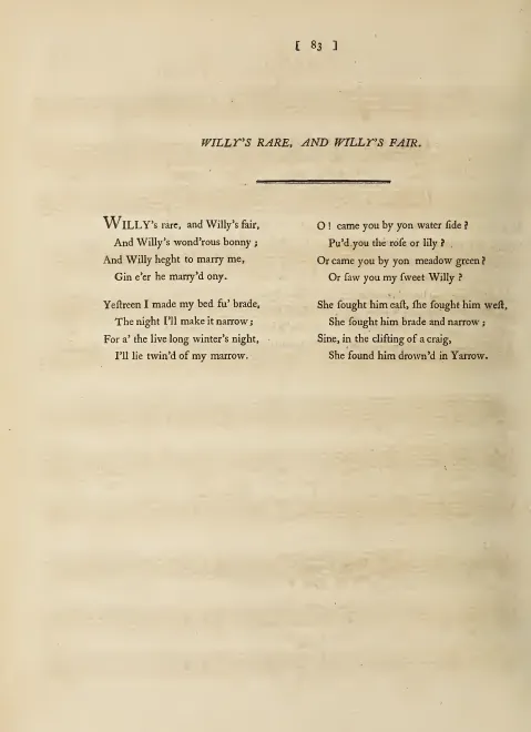 First page of Willy's Rare