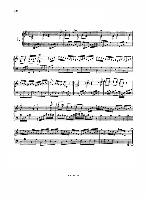 First page of Little Prelude in C major