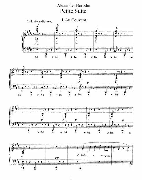 First page of Petite suite