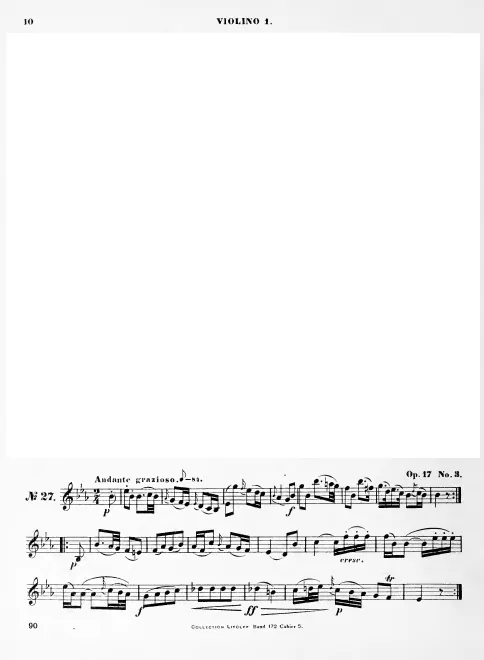 First page of String Quartet in E-flat major