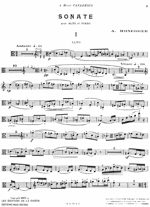 First page of Viola Sonata