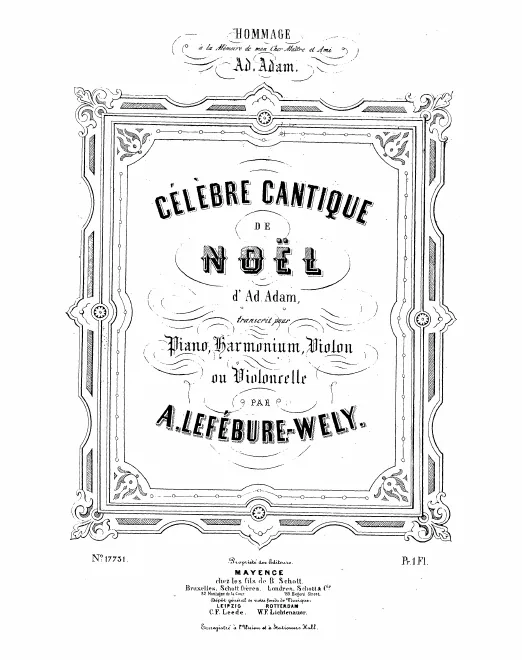First page of Cantique de Noël