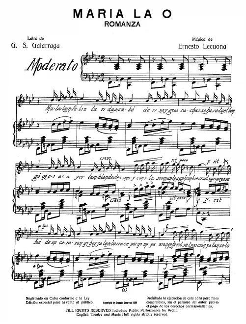 First page of María la O