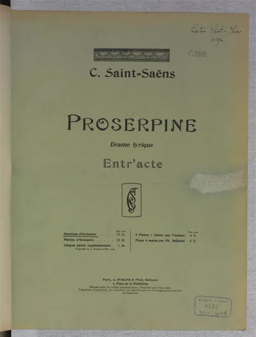 First page of Proserpine