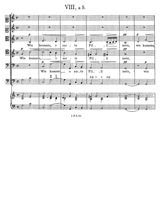 First page of Wie kommt's, o zarte Filli mein