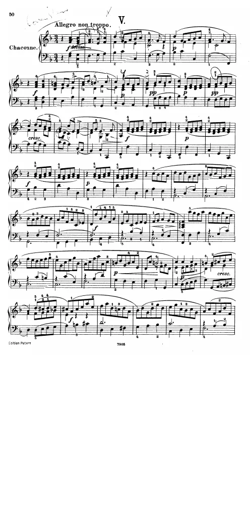 First page of Chaconne in F