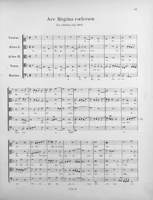 First page of Ave regina caelorum