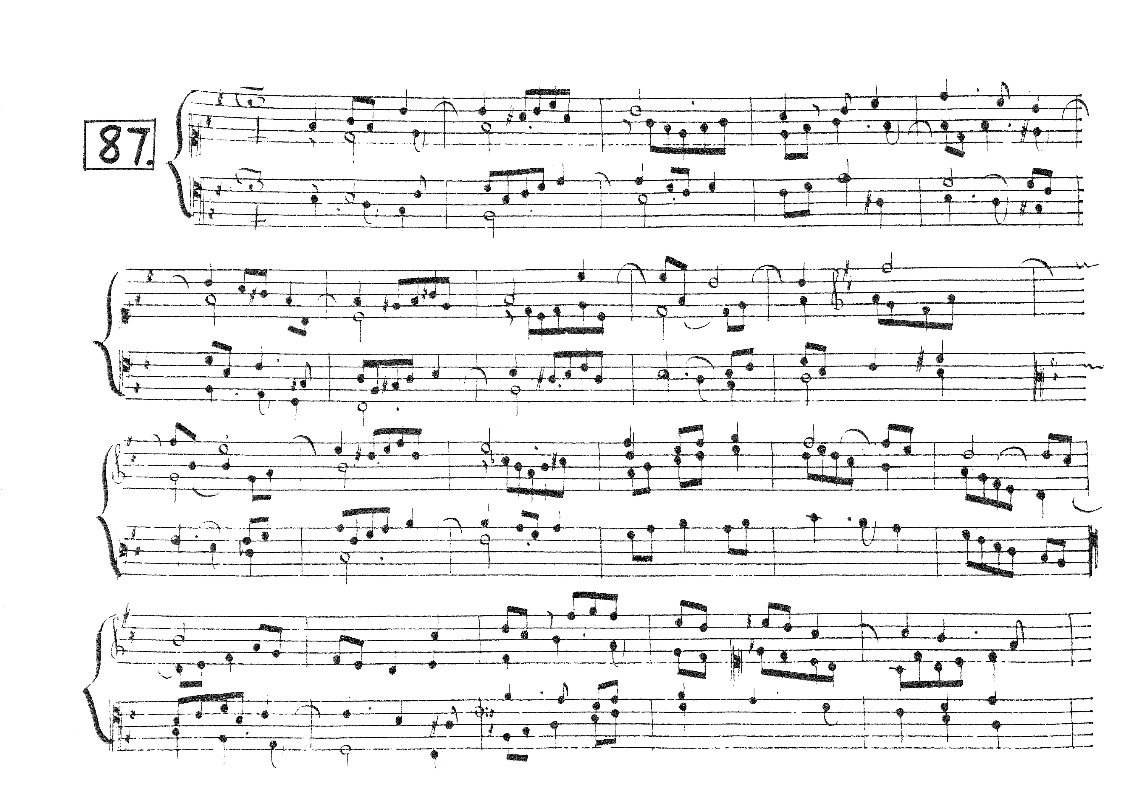 First page of Keyboard Sonata in B minor