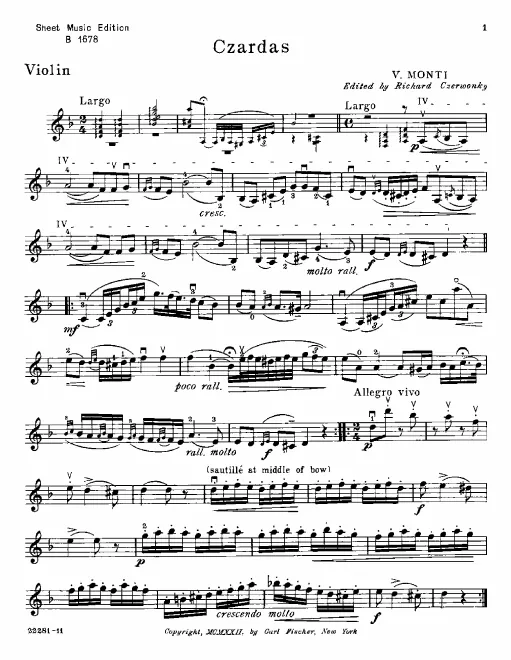 First page of Csárdás