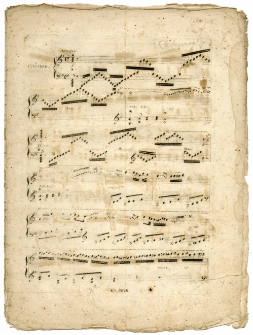 First page of Fantasy on three themes, by Haydn, Mozart and Beethoven