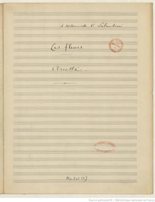 First page of Les fleurs