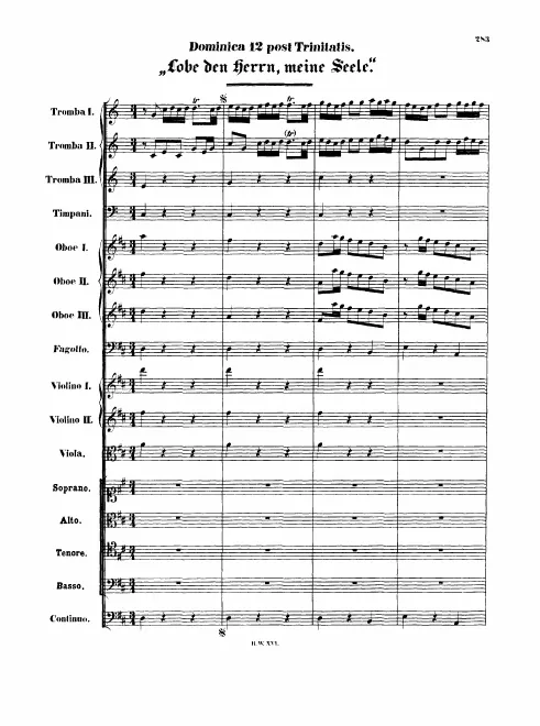 First page of Lobe den Herrn, meine Seele [I]