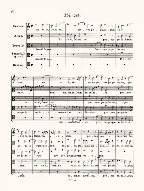 First page of Exaudi Domine preces