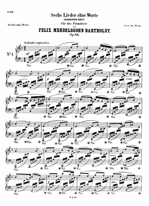 First page of Lieder ohne Worte