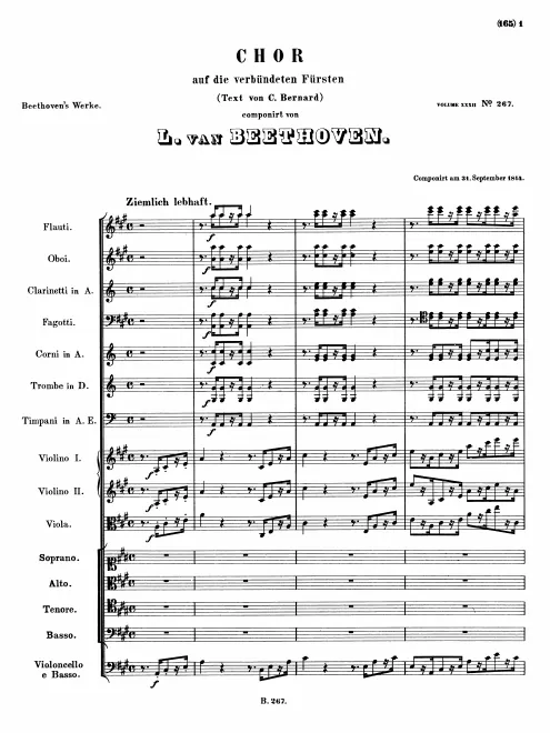 First page of Chorus for the Allied Princes