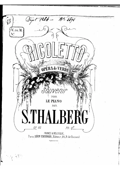 First page of Fantasia on Verdi's 'Rigoletto', Op.82