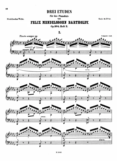 First page of 3 Etudes