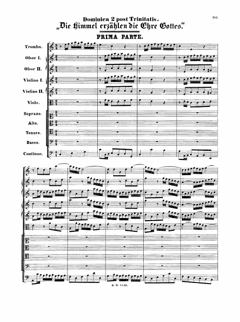 First page of Die Himmel erzählen die Ehre Gottes