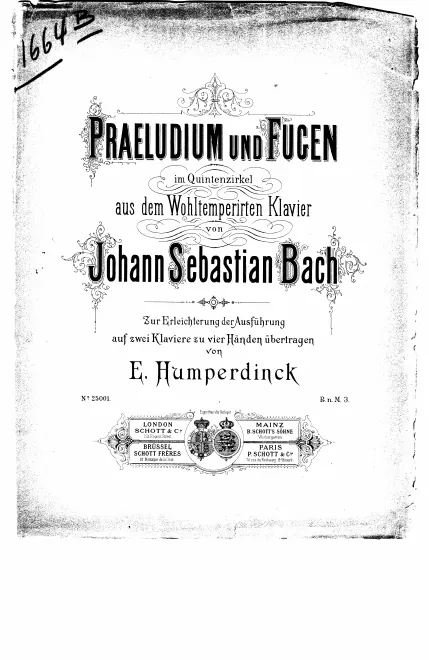 First page of Praeludium und Fugen für zwei Klaviere zu vier Händen
