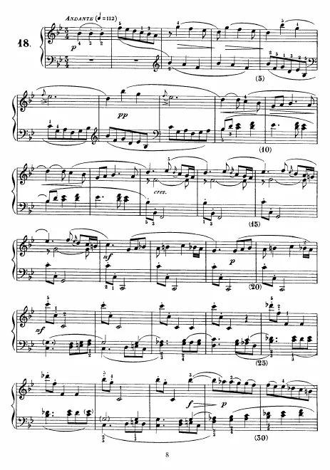 First page of Keyboard Sonata in B-flat major
