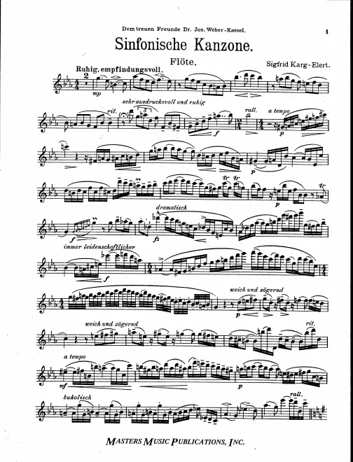 First page of Sinfonische Kanzone