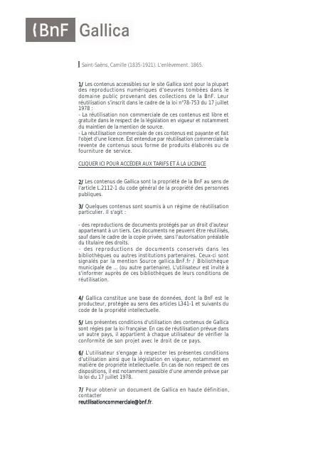 First page of L'enlèvement
