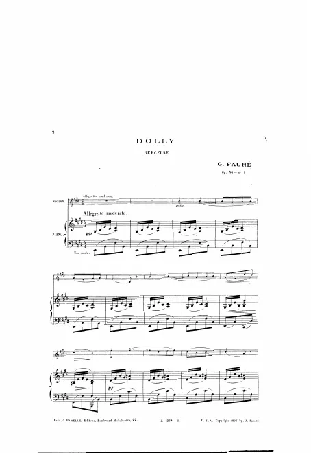 First page of Dolly Suite