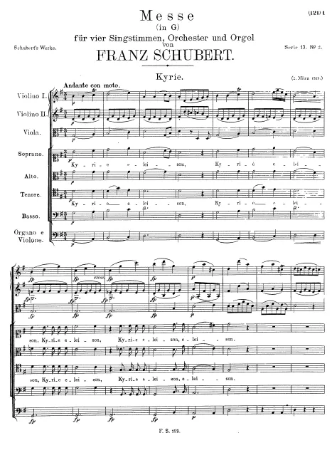 First page of Mass in G major