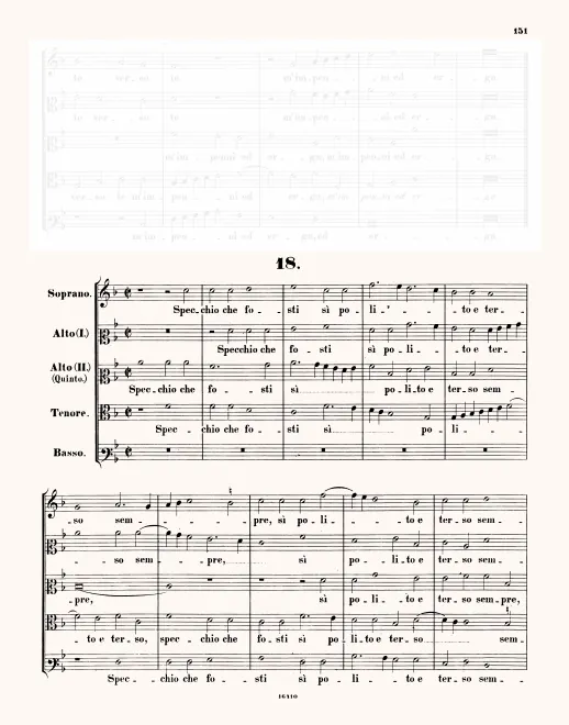 First page of Specchio che fosti