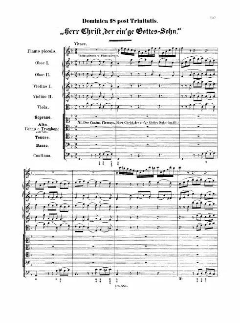 First page of Herr Christ, der einge Gottessohn