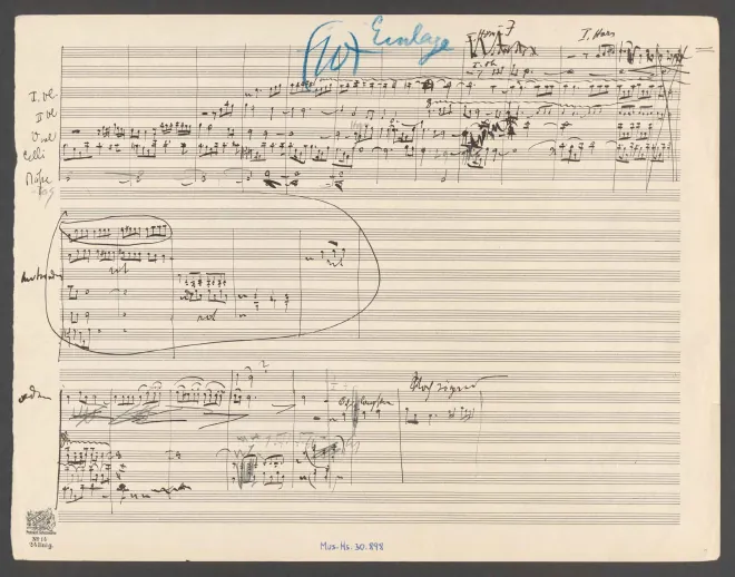 Movement I. Sketches. (Mus.Hs.30898)