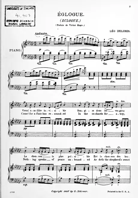 First page of Églogue