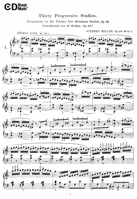 First page of 30 Etudes progressives