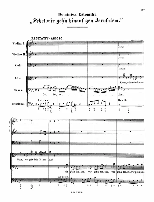First page of Sehet, wir geh'n hinauf gen Jerusalem