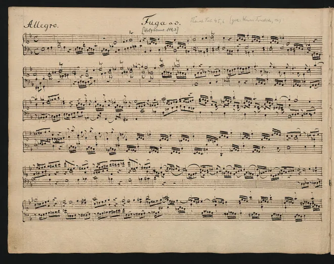 First page of Fugue in F major