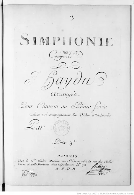 First page of Symphony No.47 in G major