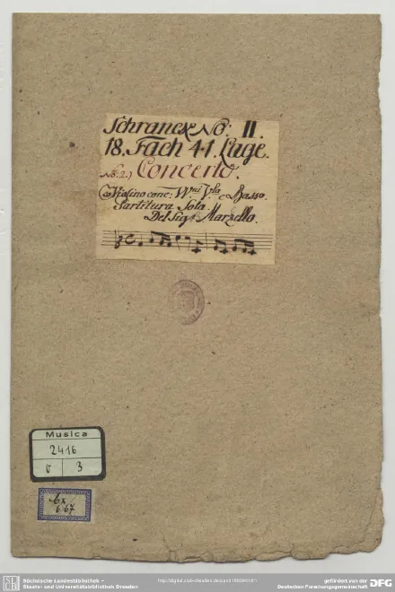 First page of Concerto in F major for 2 Violins