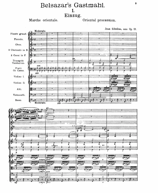 First page of Belshazzar's Feast