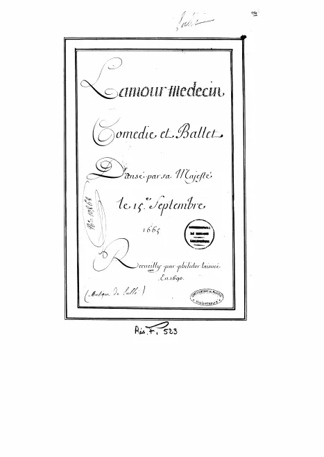 First page of L'amour médecin